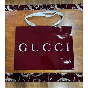 Authentic Gucci Paper Shopping Gift Empty Bag  "19" x 14" x 6.5"